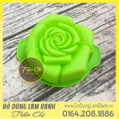 Khuôn silicone hoa HỒNG XOẮN trung 1c (KL119) (12.2cm)