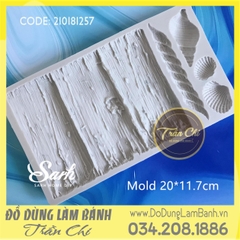Khuôn silicone Set ốp gỗ, thừng, sò biển
