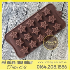 Khuôn silicone vỉ ngôi sao 15c