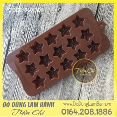 Khuôn silicone vỉ ngôi sao 15c