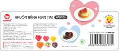 Khuôn Bánh FLAN TIM Hofaco - Lốc 10c (HPB106)