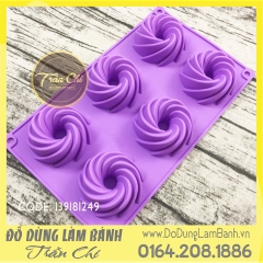 Khuôn silicone vỉ cánh nhọn 6c trung