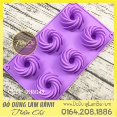 Khuôn silicone vỉ cánh nhọn 6c trung