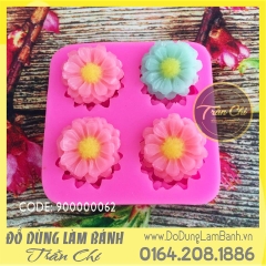Khuôn silicone hoa CÚC CÁNH BẦU 4c (F8054)