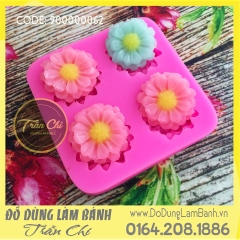 Khuôn silicone hoa CÚC CÁNH BẦU 4c (F8054)