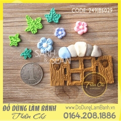 Khuôn silicone Khung cửa và hoa lá