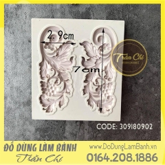 Khuôn silicone Viền dây nho 2c