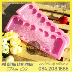 Khuôn silicone Viền thành tim 4c (có bo)