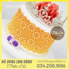 Khuôn silicone Fondant lace hoa lớn nhỏ