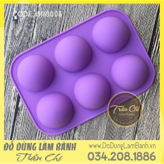 Khuôn silicone vỉ Bán cầu 6c (VT1554)