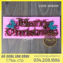 Khuôn silicone Chữ Merry Christmas lớn