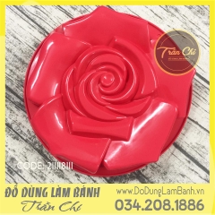 Khuôn silicone tròn hoa Hồng xoắn 28.5cm - LỚN (20/3/22)
