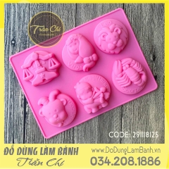 Set 2 khuôn silicone cung hoàng đạo