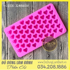 VN5508 - Khuôn silicone vỉ TRÁI TIM 55c NHỎ (10/2)