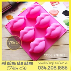 Khuôn silicone vỉ Đôi môi 6c