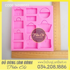 Khuôn silicone Túi xách 11 cái nhỏ