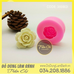 Khuôn silicone hoa Hồng cánh mỏng tròn nhỏ