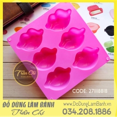 Khuôn silicone vỉ Đôi môi 6c