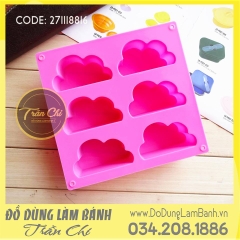 Khuôn silicone vỉ Đám mây 6c