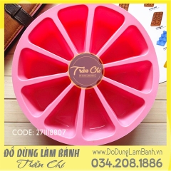Khuôn silicone vỉ Miếng tam giác 10c (DÀY)