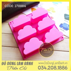 Khuôn silicone vỉ Đám mây 6c