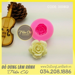 Khuôn silicone hoa Hồng cánh mỏng tròn nhỏ