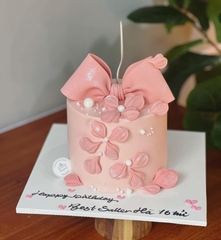 Nơ đất nặn 12x7cm - Màu HỒNG