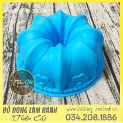 Khuôn silicone tròn vương miện hoa 8 chóp - LỚN