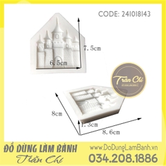 Khuôn silicone Lâu đài 5 chóp - Xám (BEST)