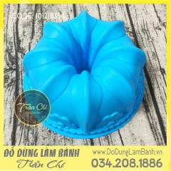 Khuôn silicone tròn vương miện hoa 8 chóp - LỚN