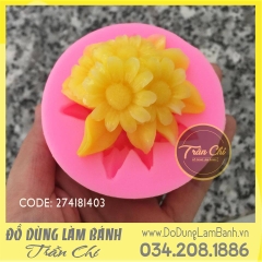 Khuôn silicone chùm hoa CÚC SAO BĂNG (F0841)