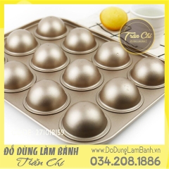 Khuôn nhôm Bán cầu tròn 12c - Gold