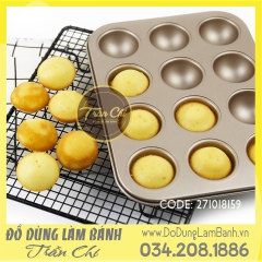 Khuôn nhôm Bán cầu tròn 12c - Gold