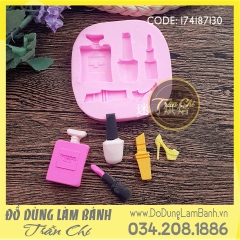 Khuôn silicone Nước hoa, son, giày 5c