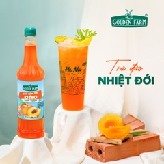 Siro Đậm Đặc ĐÀO Golden Farm - Chai 700ml