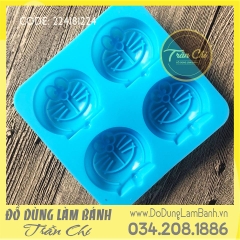 Khuôn silicone vỉ Mặt Doreamon 4c trung