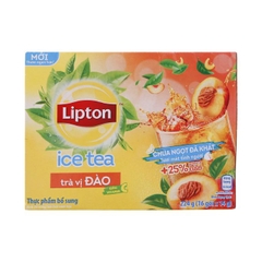 Trà LIPTON Hòa Tan Vị ĐÀO - Hộp 192gr (16 gói x 12gr)