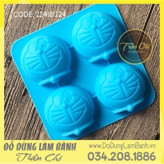 Khuôn silicone vỉ Mặt Doreamon 4c trung