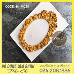Khuôn silicone Khung hình Oval lớn - Xám