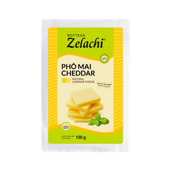 Phô Mai Cheddar TRẮNG Natural Zelachi nguyên khối - Cục 100gr (5100NVCR)