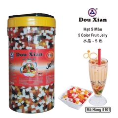5101 - Thạch JELLY Hạt rau câu 5 MÀU Douxian - Hủ 2.5kg