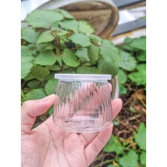 Hủ nhựa Pet TRÒN SỌC 110ml (kèm nắp) sữa chua, Panna Cotta - Lốc 20 hủ
