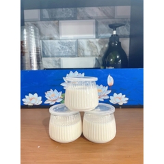 Hủ nhựa Pet TRÒN SỌC 110ml (kèm nắp) sữa chua, Panna Cotta - Lốc 20 hủ