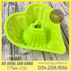 Khuôn silicone TRÁI TIM có lõi (20x19.5x7.5cm) (S0020)