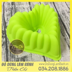 Khuôn silicone TRÁI TIM có lõi (20x19.5x7.5cm) (S0020)