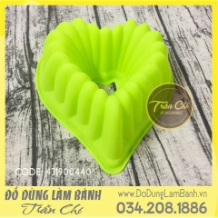 Khuôn silicone TRÁI TIM có lõi (20x19.5x7.5cm) (S0020)