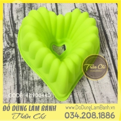 Khuôn silicone TRÁI TIM có lõi (20x19.5x7.5cm) (S0020)