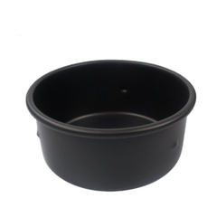 DTD16 - Khuôn Nhôm TRÒN ĐÚC Đế LIỀN CHỐNG DÍNH Đen - Size 6 inch/16cm