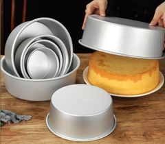 DTT18 - Khuôn Nhôm TRÒN ĐÚC Đế LIỀN Trắng - Size 7 inch/18cm