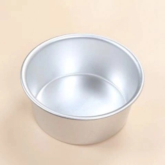 DTT16 - Khuôn Nhôm TRÒN ĐÚC Đế LIỀN Trắng - Size 6 inch/16cm